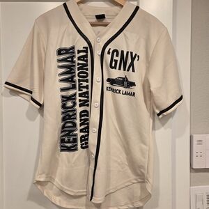 Kendick Lamar Grand National Tour Graphic Baseball Jersey Concert Wear Shirt S